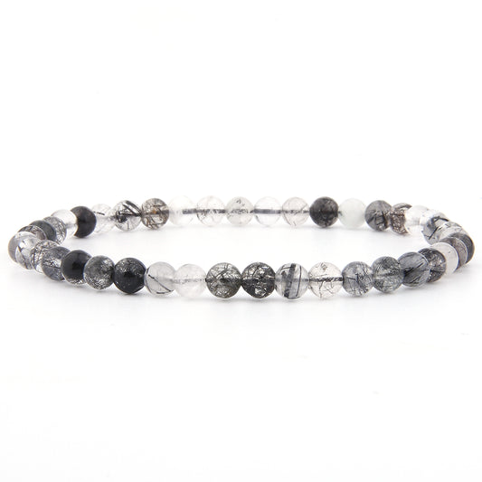 Turmalinquarz Armband 4 mm