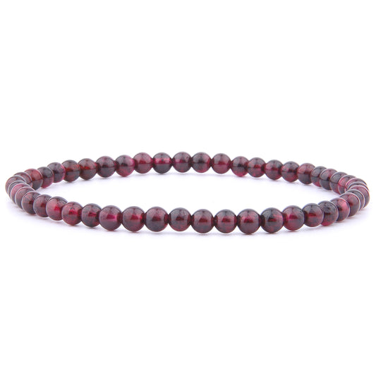 Granat Armband 4 mm