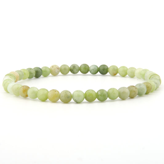 Grüner Jade Hell Armband 4 mm