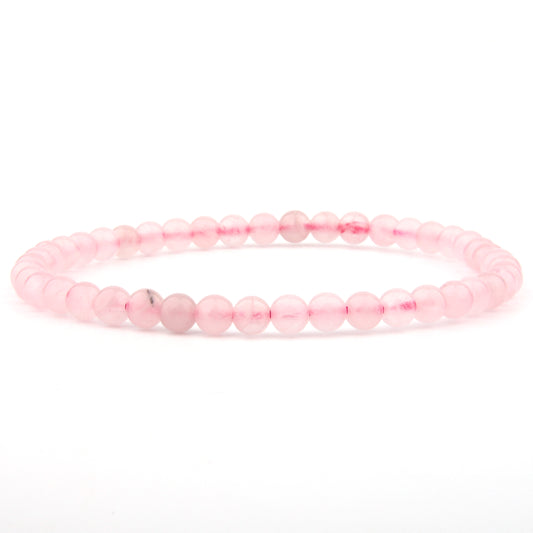 Rosenquarz Armband 4 mm