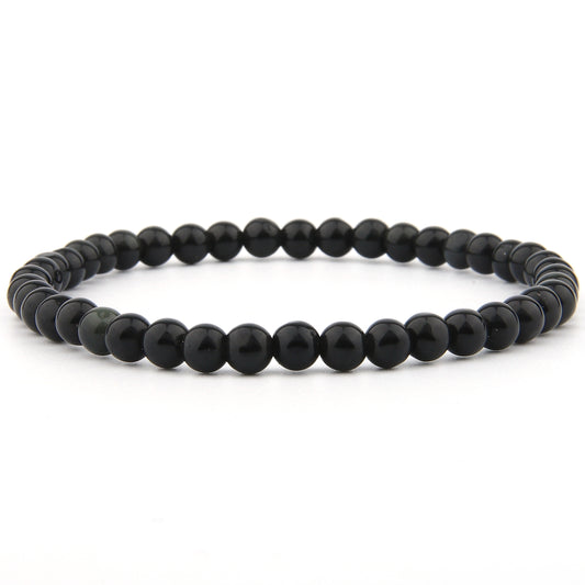 Silberobsidian Armband 4 mm