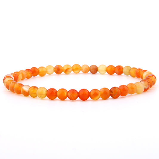 Roter Achat Armband 4 mm