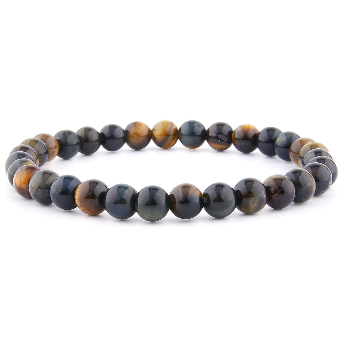 Tigerauge Blau Armband 4 mm