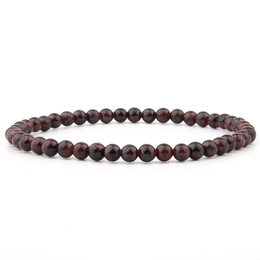 Granat Armband 4 mm