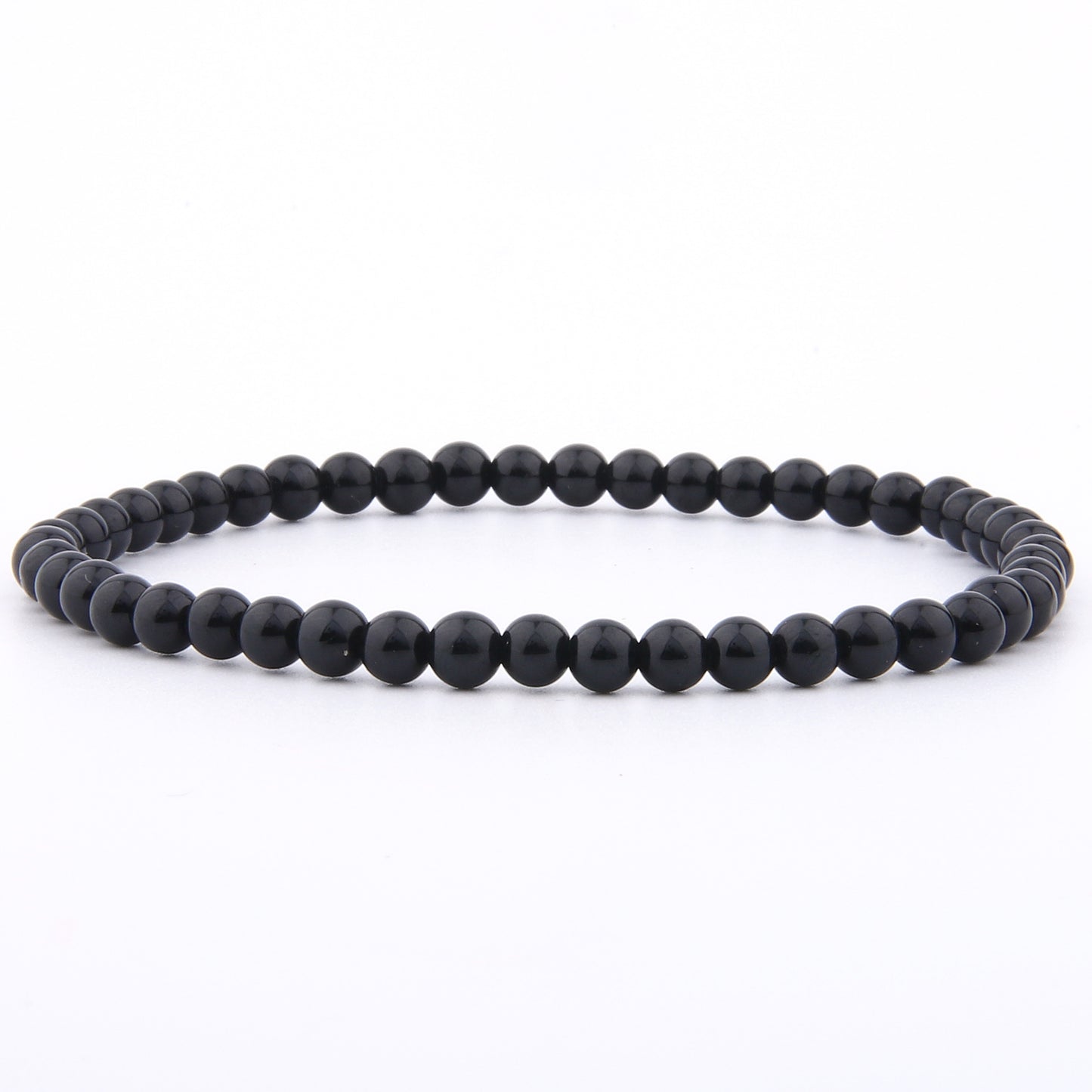 Schwarzer Onyx Armband 4 mm