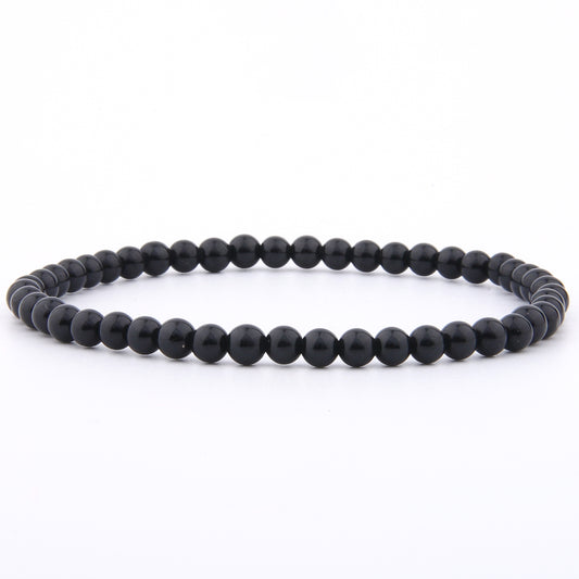 Schwarzer Onyx Armband 4 mm