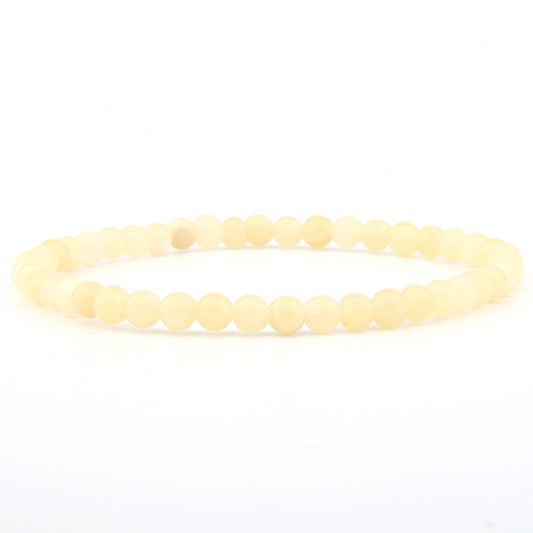 Gelber Jade Armband 4 mm