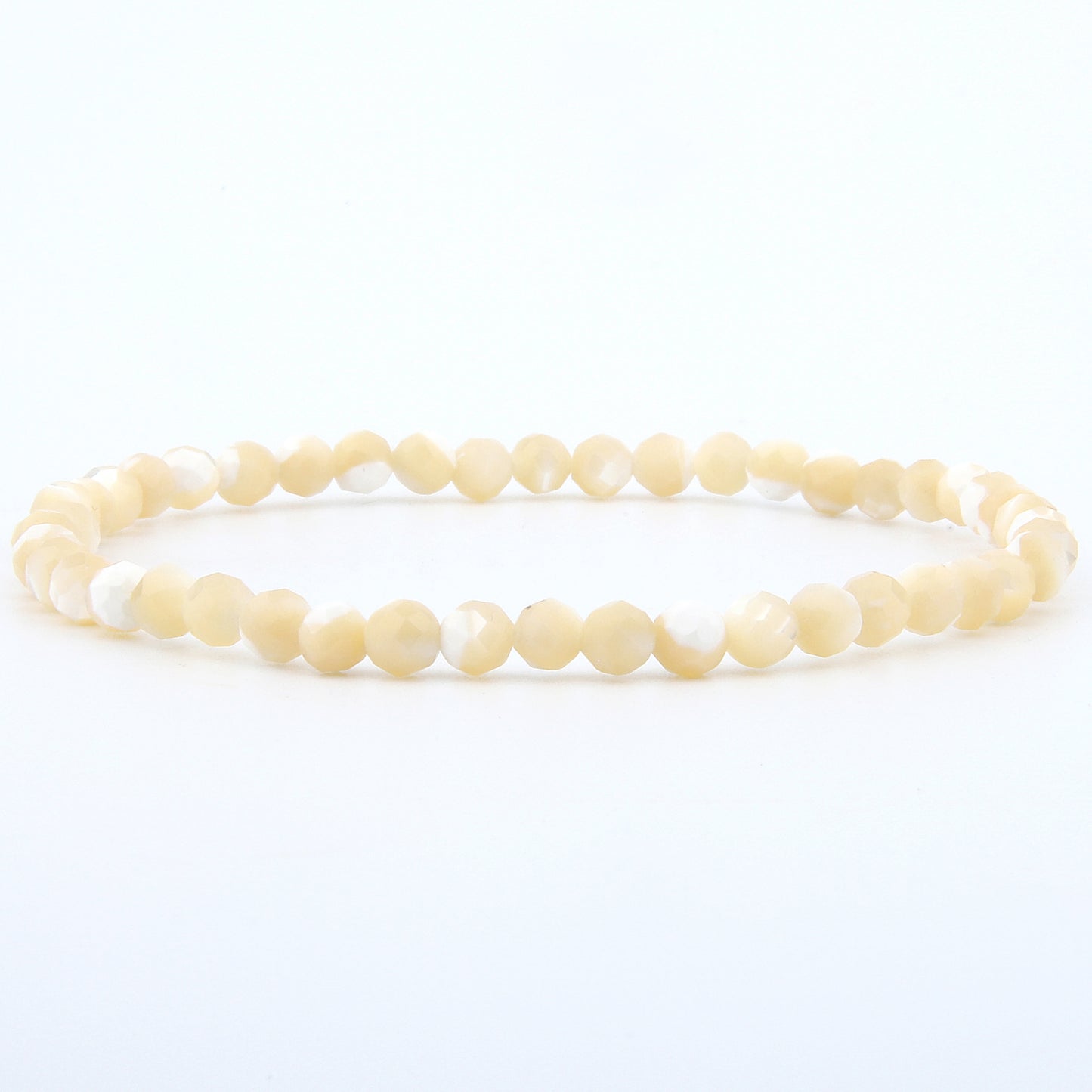 Gelber Shell Armband facettiert 4 mm