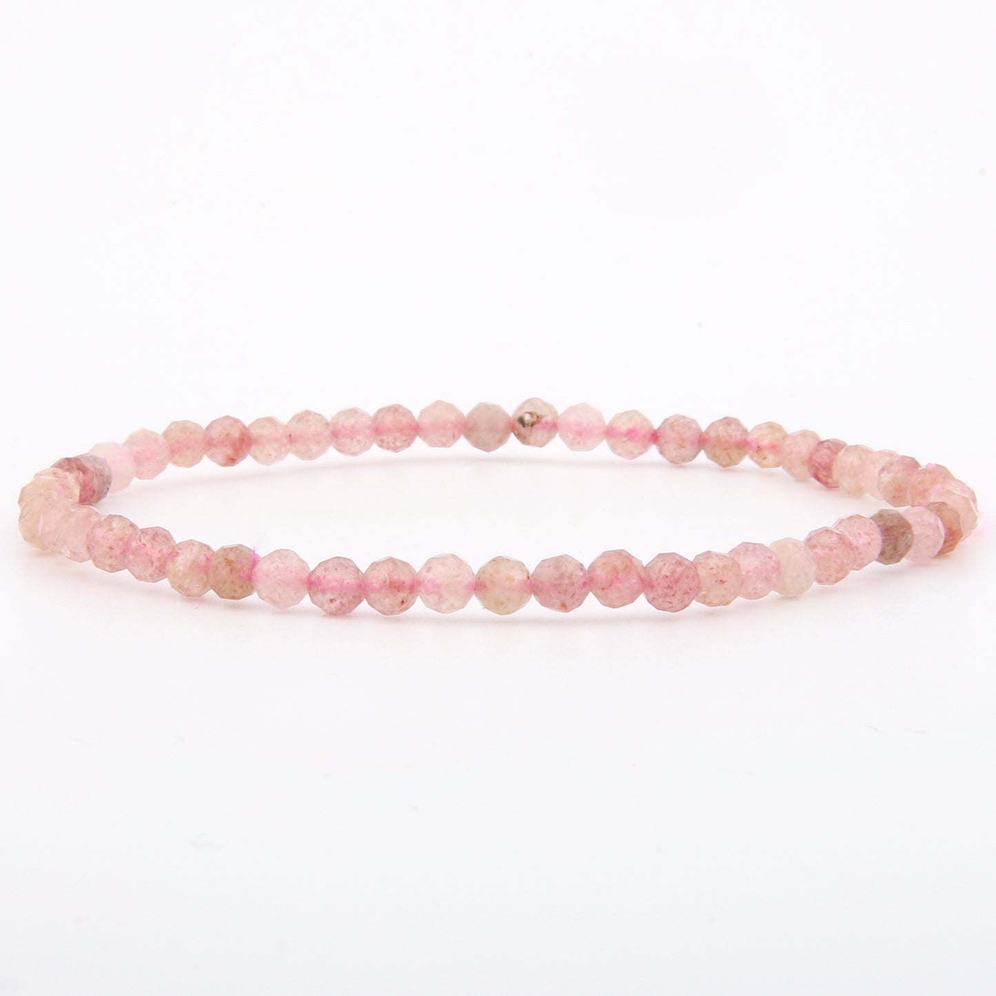 Erdbeerquarz Armband facettiert 4 mm