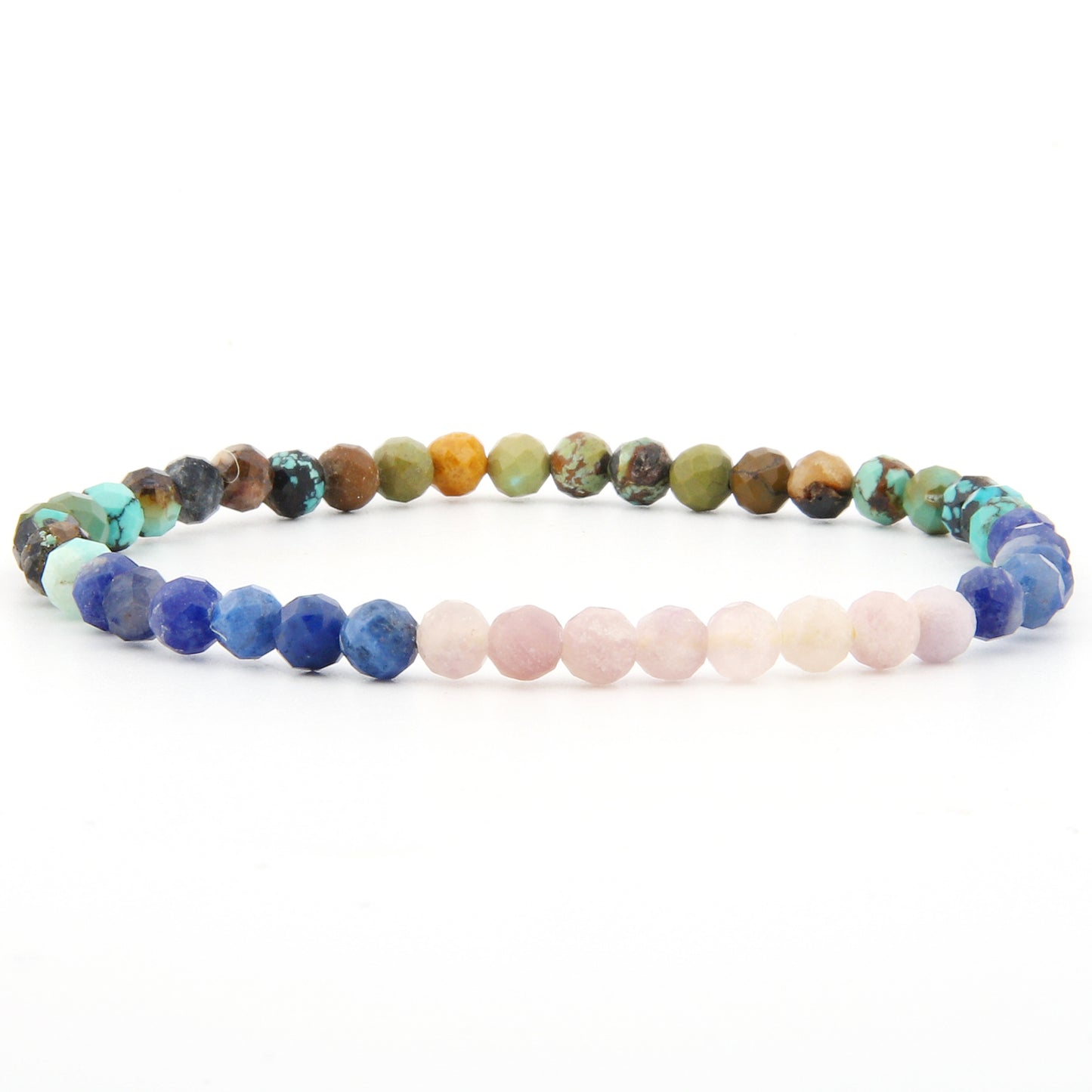 Stein Mix Armband facettiert 4 mm