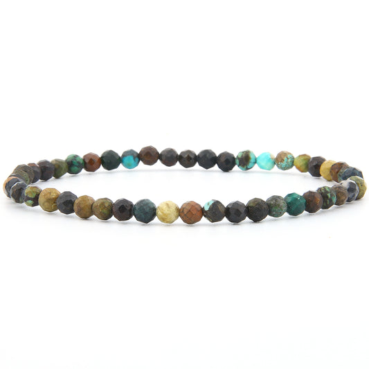 Chrysokoll Armband facettiert 4 mm