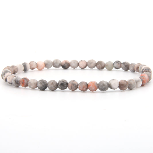 Pinker Jaspis Armband facettiert 4 mm