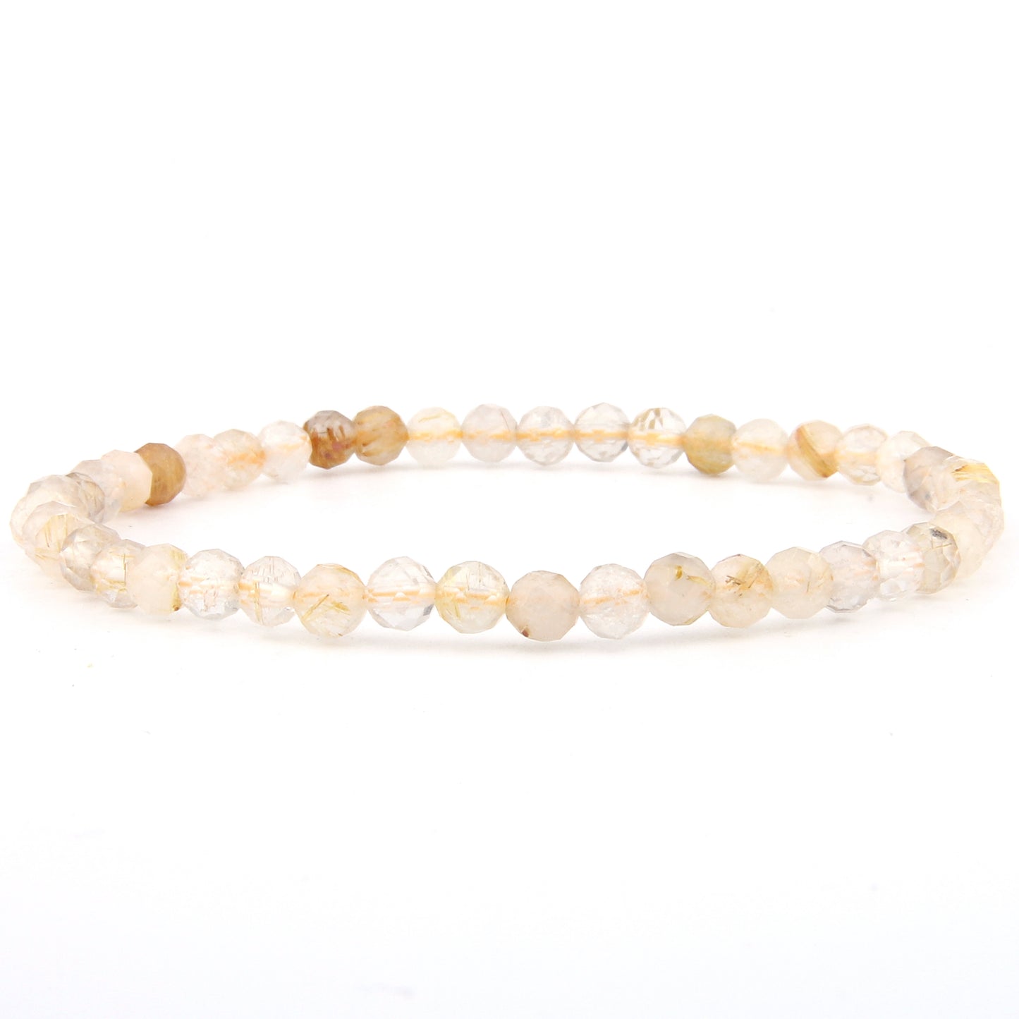 Rutilquarz Armband facettiert 4 mm