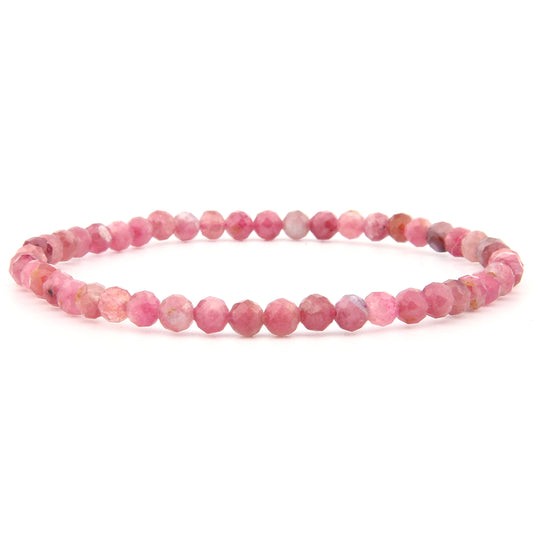 Pinker Turmalin Armband facettiert 4 mm