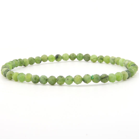 Kanada Jade Armband facettiert 4 mm