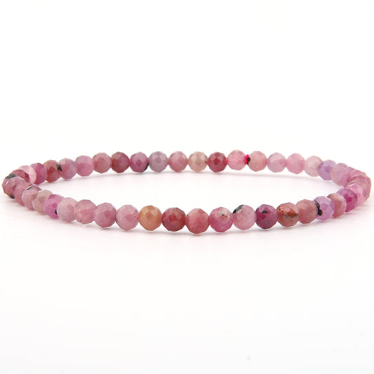 Rubin Armband facettiert 4 mm