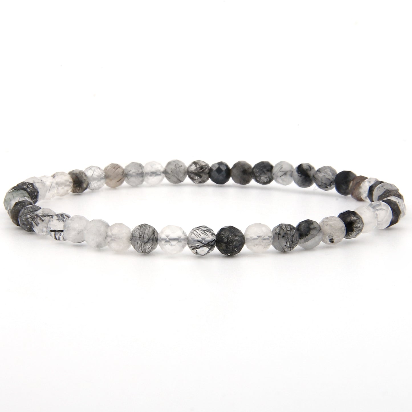 Turmalinquarz Armband facettiert 4 mm