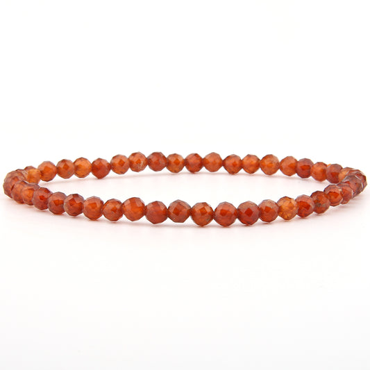 Orange Granat Armband facettiert 4 mm