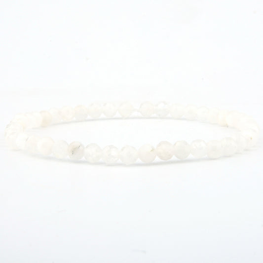 Mondstein Armband facettiert 4 mm