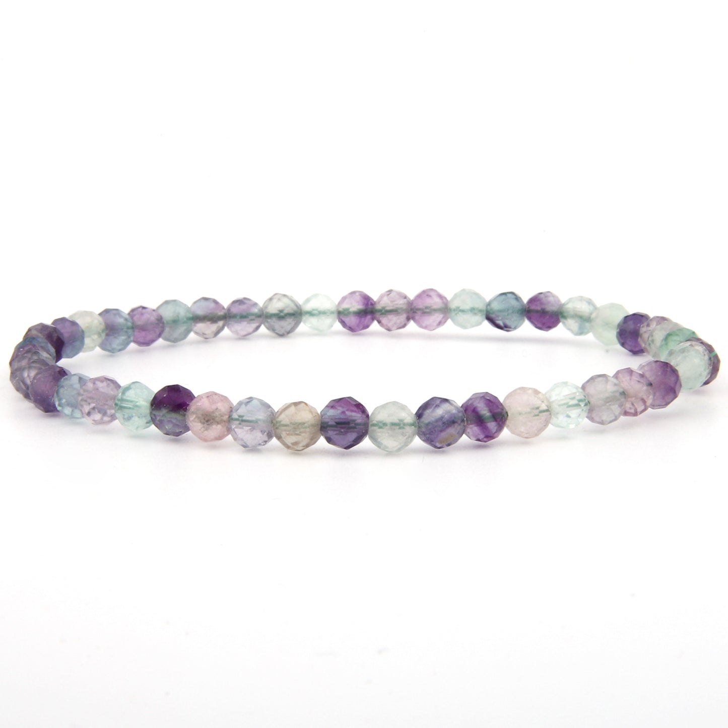Fluorit Armband facettiert 4 mm